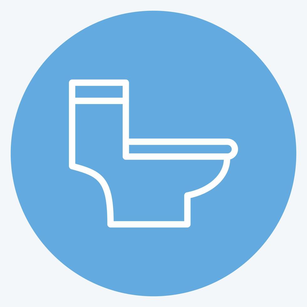icona toilette. adatto per la costruzione di simboli. stile occhi azzurri. design semplice modificabile. vettore del modello di progettazione. semplice illustrazione