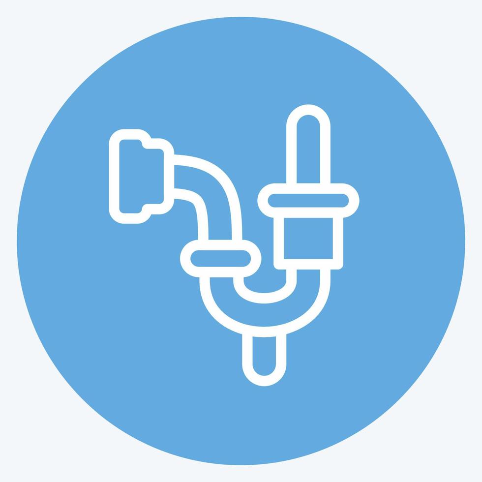 icona idraulica. adatto per la costruzione di simboli. stile occhi azzurri. design semplice modificabile. vettore del modello di progettazione. semplice illustrazione