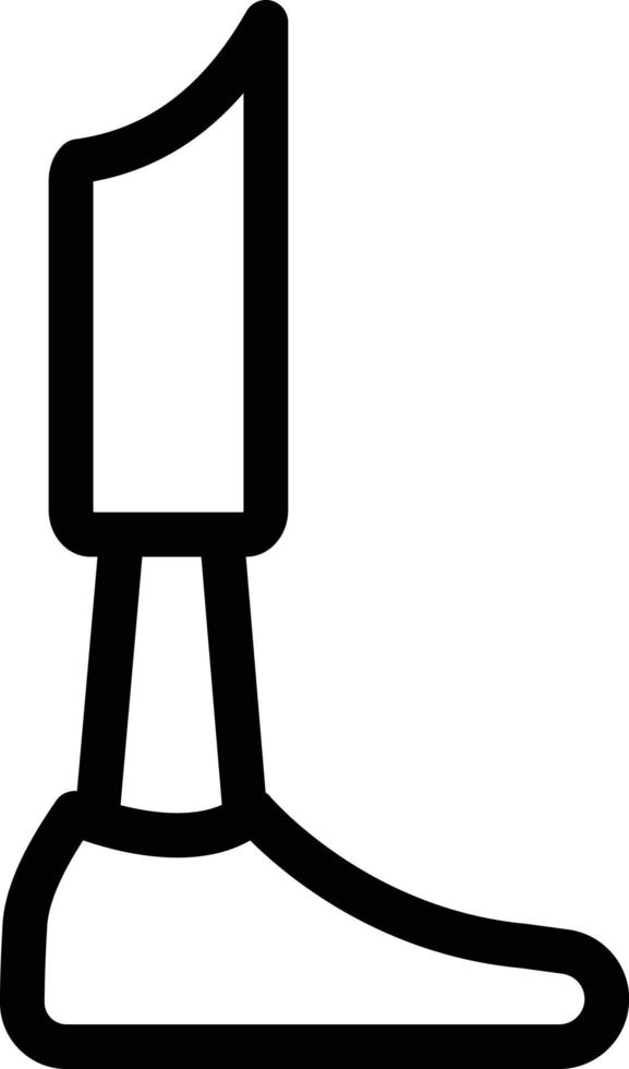 illustrazione vettoriale della gamba artificiale su uno sfondo. simboli di qualità premium. icone vettoriali per il concetto e la progettazione grafica.