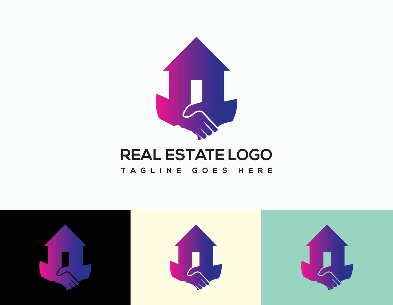 modello di logo immobiliare vettore gratuito e design del logo moderno.