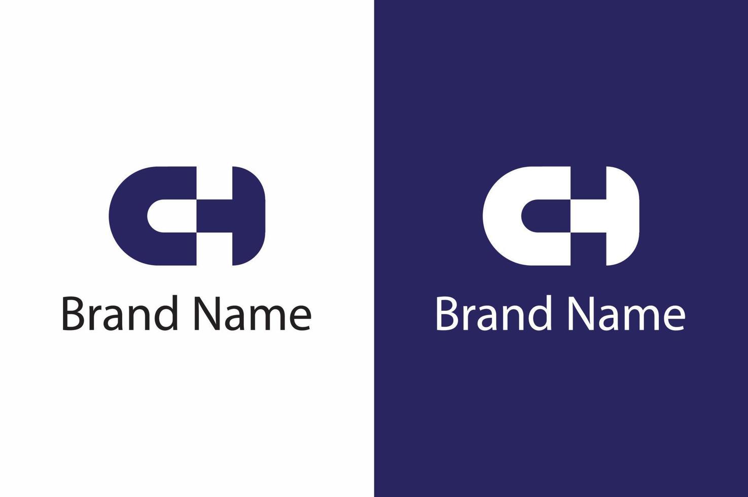 ch hc lettera logo design vettoriale. illustrazione del vettore del logo del monogramma della lettera ch hc
