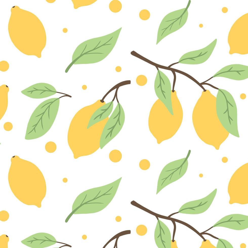 modello con lemons.pattern con bagliori di limone. illustrazione vettoriale.modello con frutta. vettore