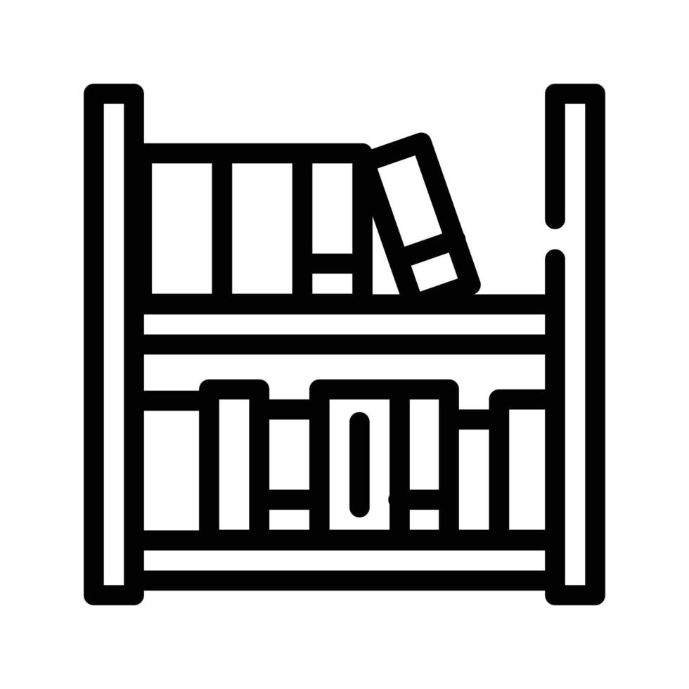 illustrazione isolata del vettore dell'icona della linea della biblioteca della prigione