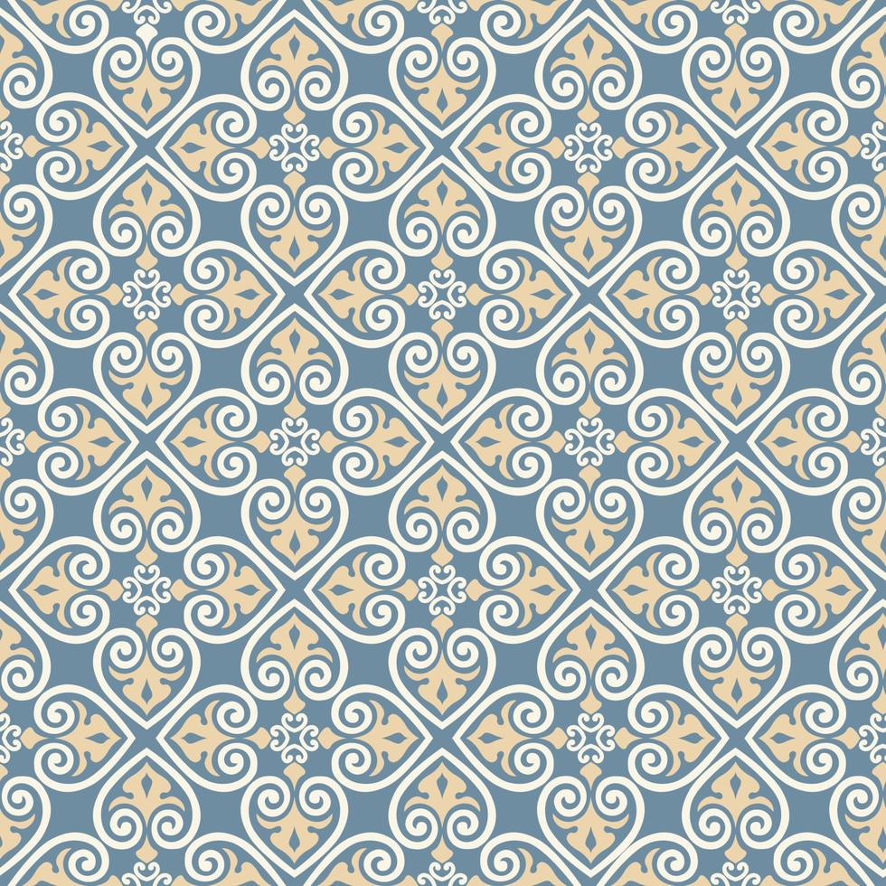 senza cuciture con ornamento floreale asiatico. struttura ornamentale astratta. sfondo artistico diagonale piastrella in stile arabo oriente vettore