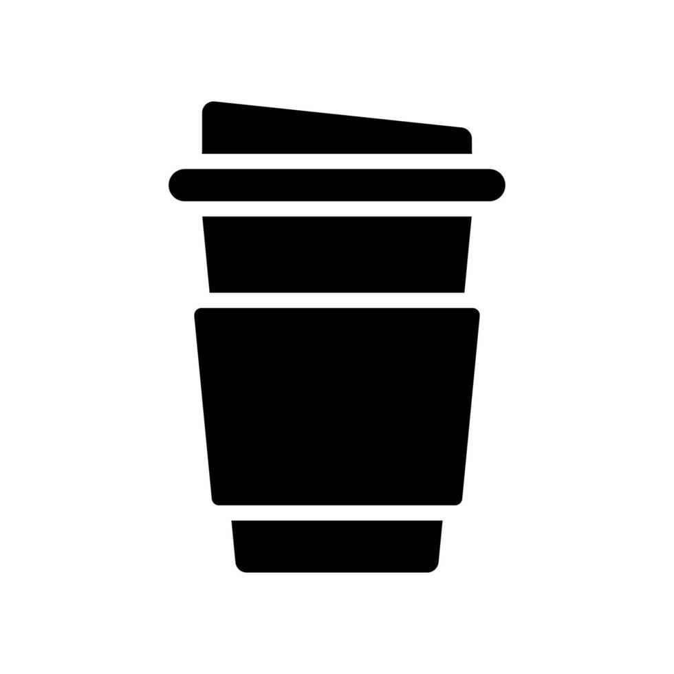illustrazione grafica vettoriale dell'icona della tazza di carta del caffè