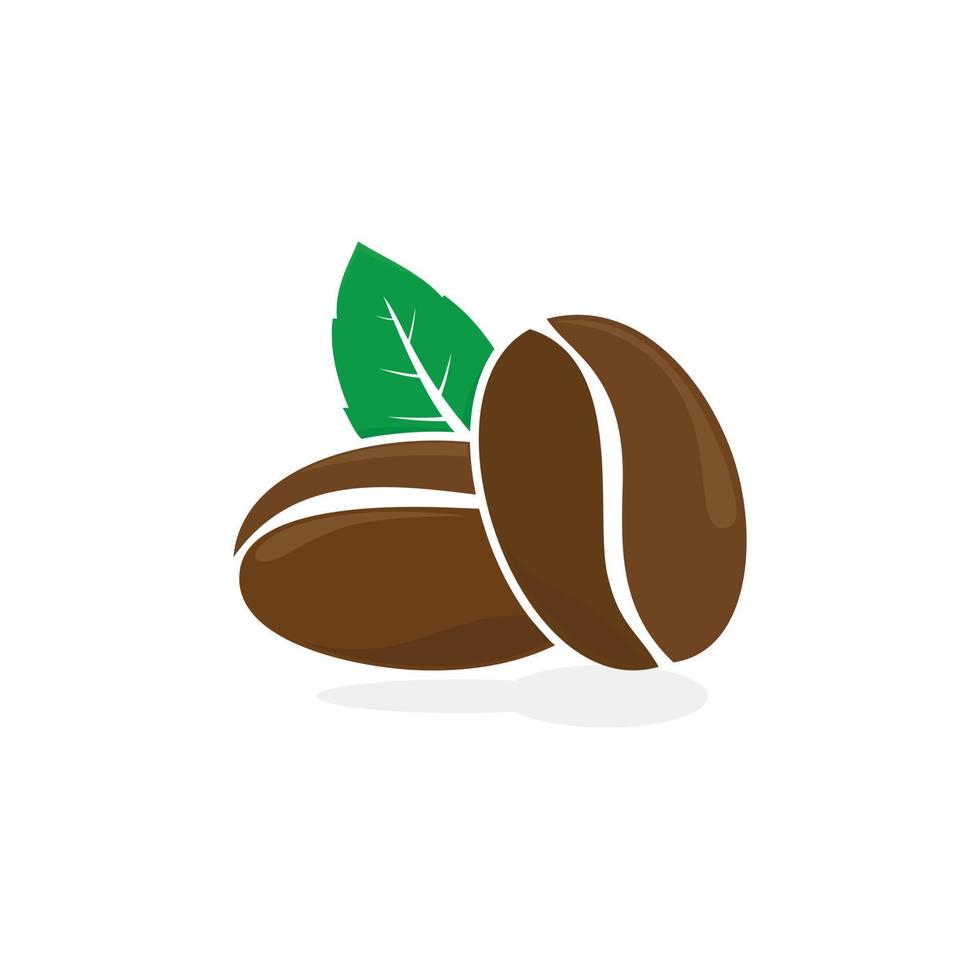 icone del chicco di caffè. illustrazione del disegno vettoriale dell'icona del chicco di caffè. segno semplice dell'icona del chicco di caffè. logo del chicco di caffè.