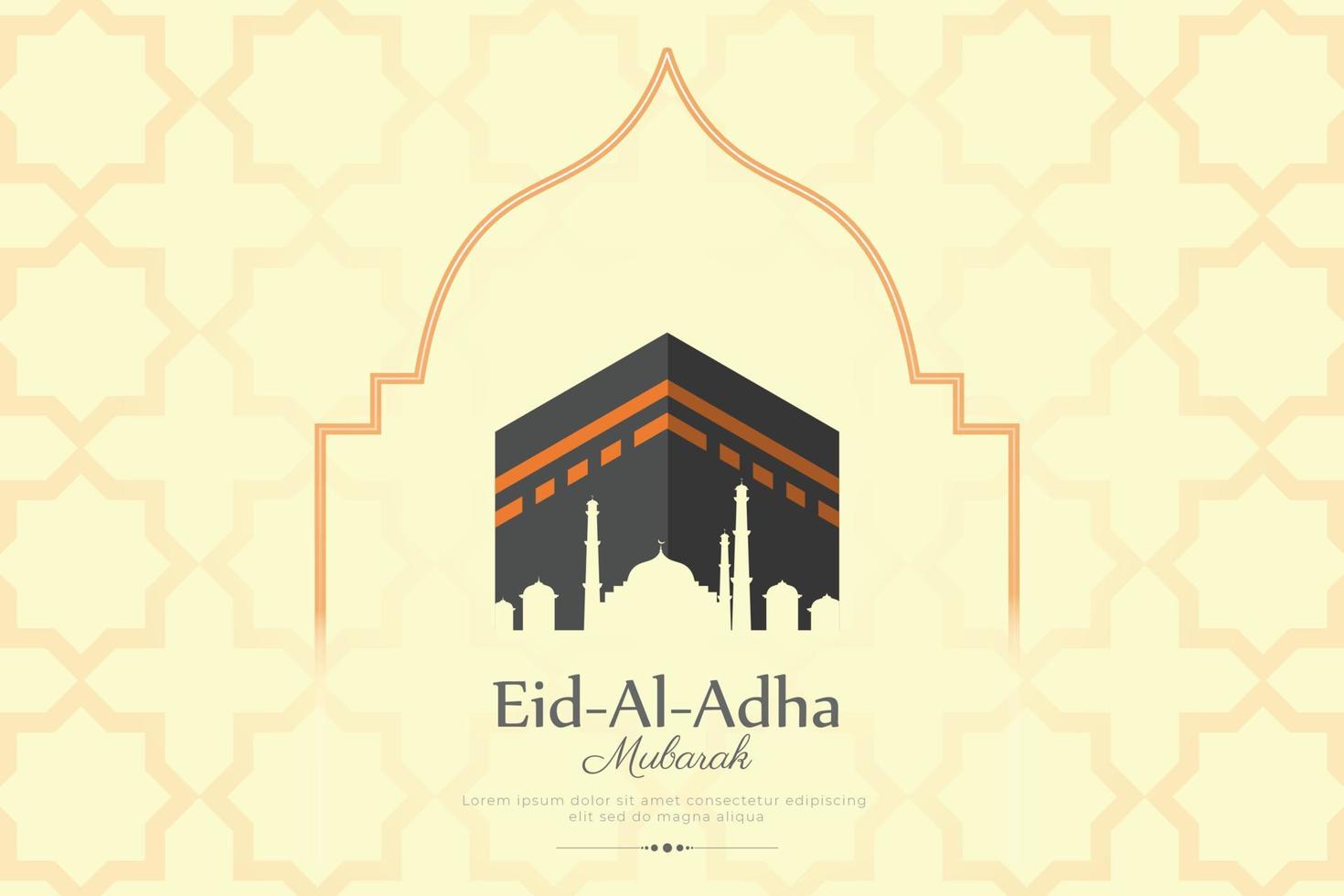 sfondo islamico eid al adha mubarak vettore