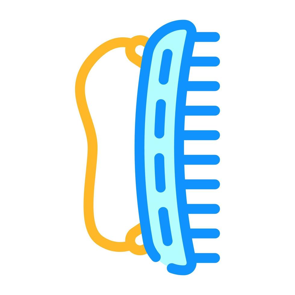 colore dell'illustrazione vettoriale dell'icona del colore del pettine groomer