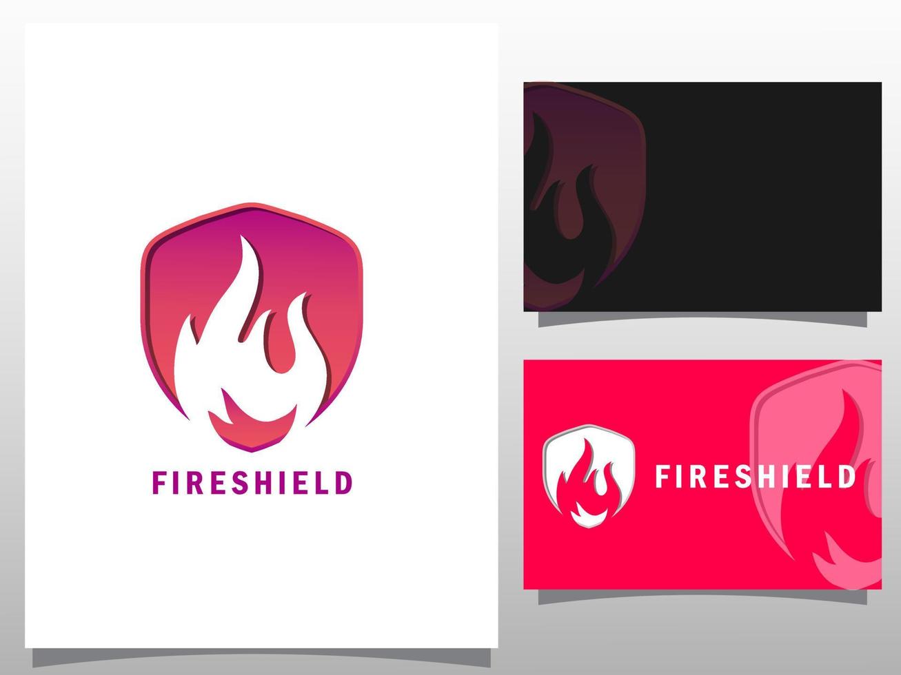 illustrazione vettoriale del design del logo scudo antincendio