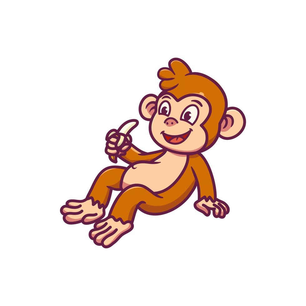 cartone animato icona animale scimmia. vettore