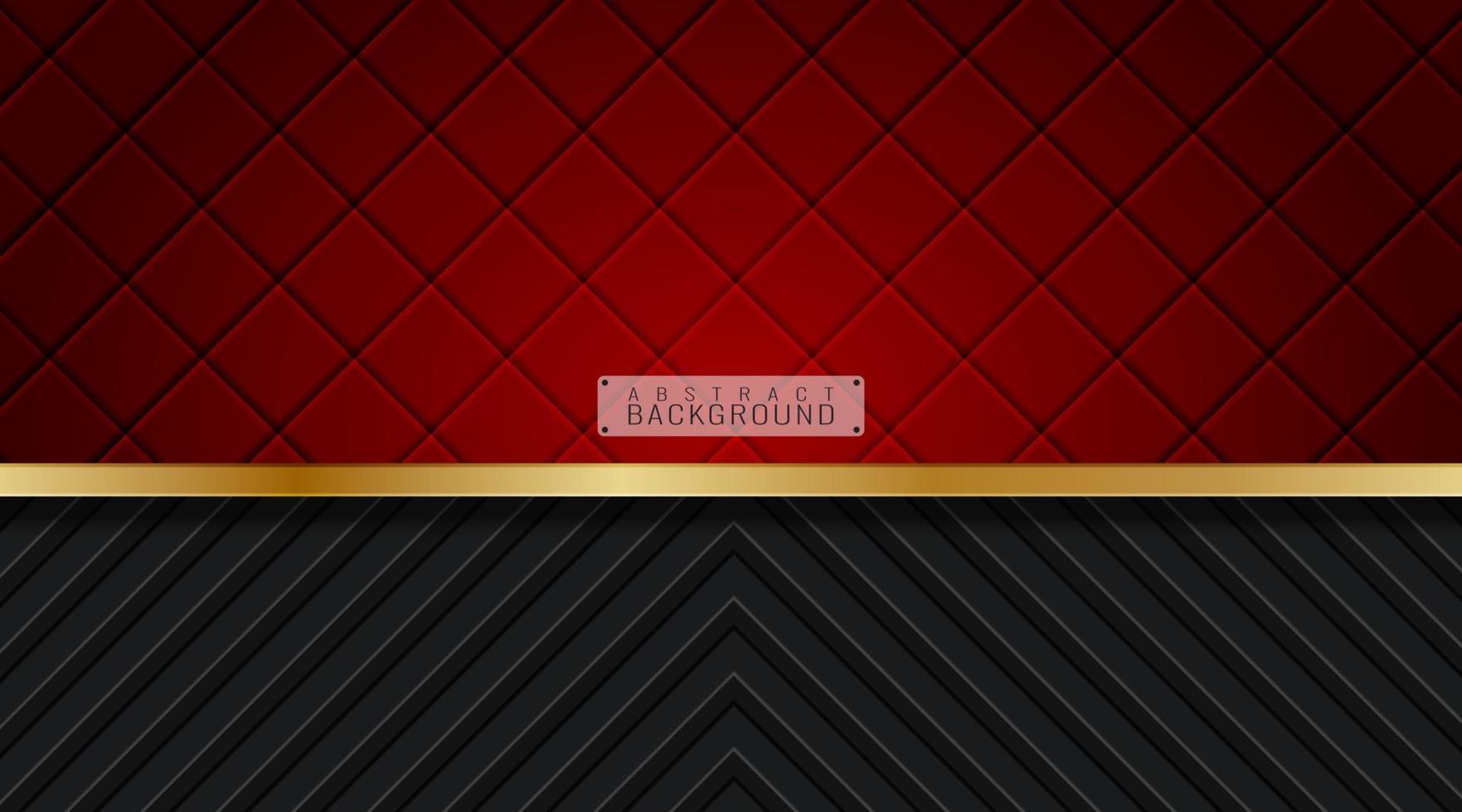 sfondo astratto, quadrati e strisce, rosso e nero vettore