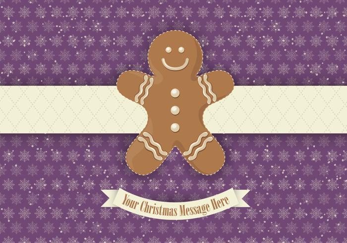 Purple Gingerbread Vector Background