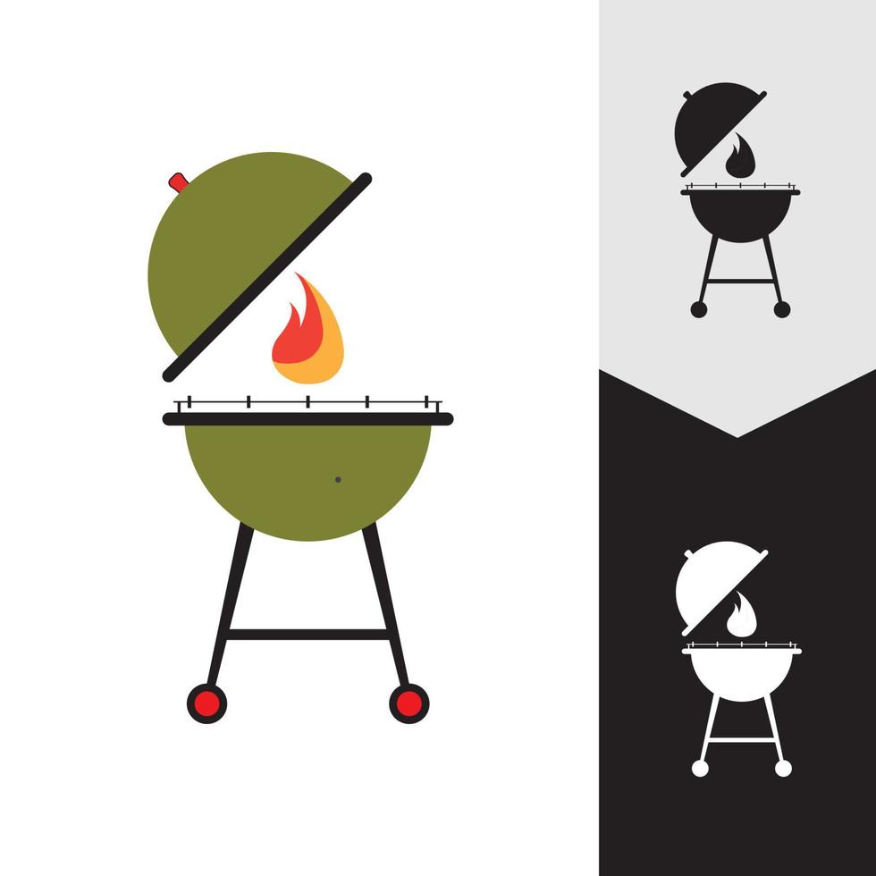 illustrazione vettoriale dell'icona del barbecue