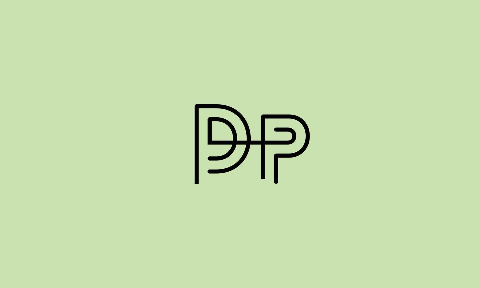 alfabeto lettere iniziali monogramma logo pd, dp, p e d vettore