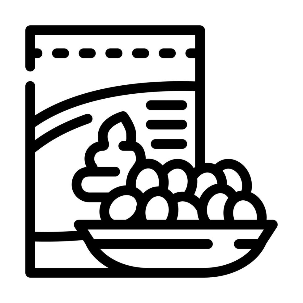 illustrazione vettoriale dell'icona della linea di noci wasabi