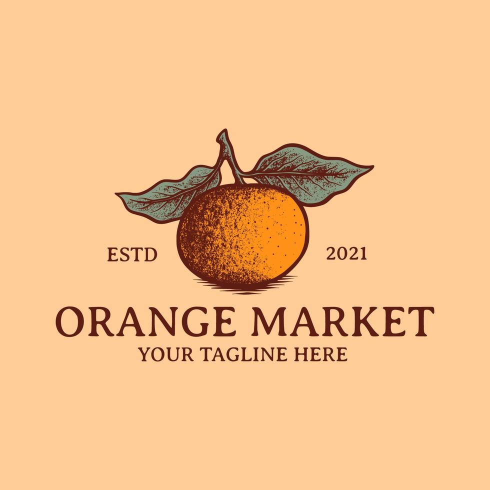 oggetto arancione illustrazione disegnata a mano arancione con texture ruvida vettore