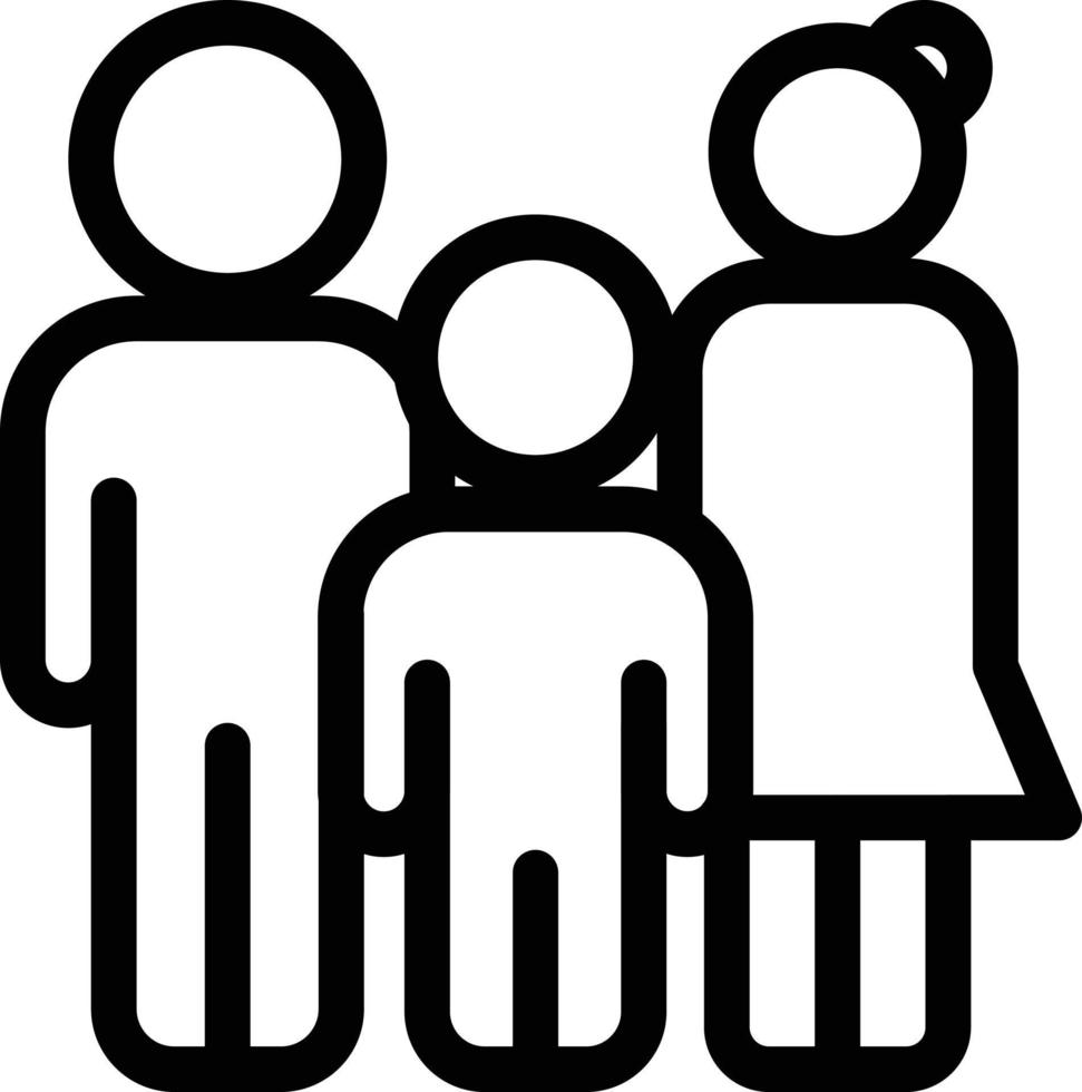 illustrazione vettoriale di famiglia su uno sfondo. simboli di qualità premium. icone vettoriali per il concetto e la progettazione grafica.