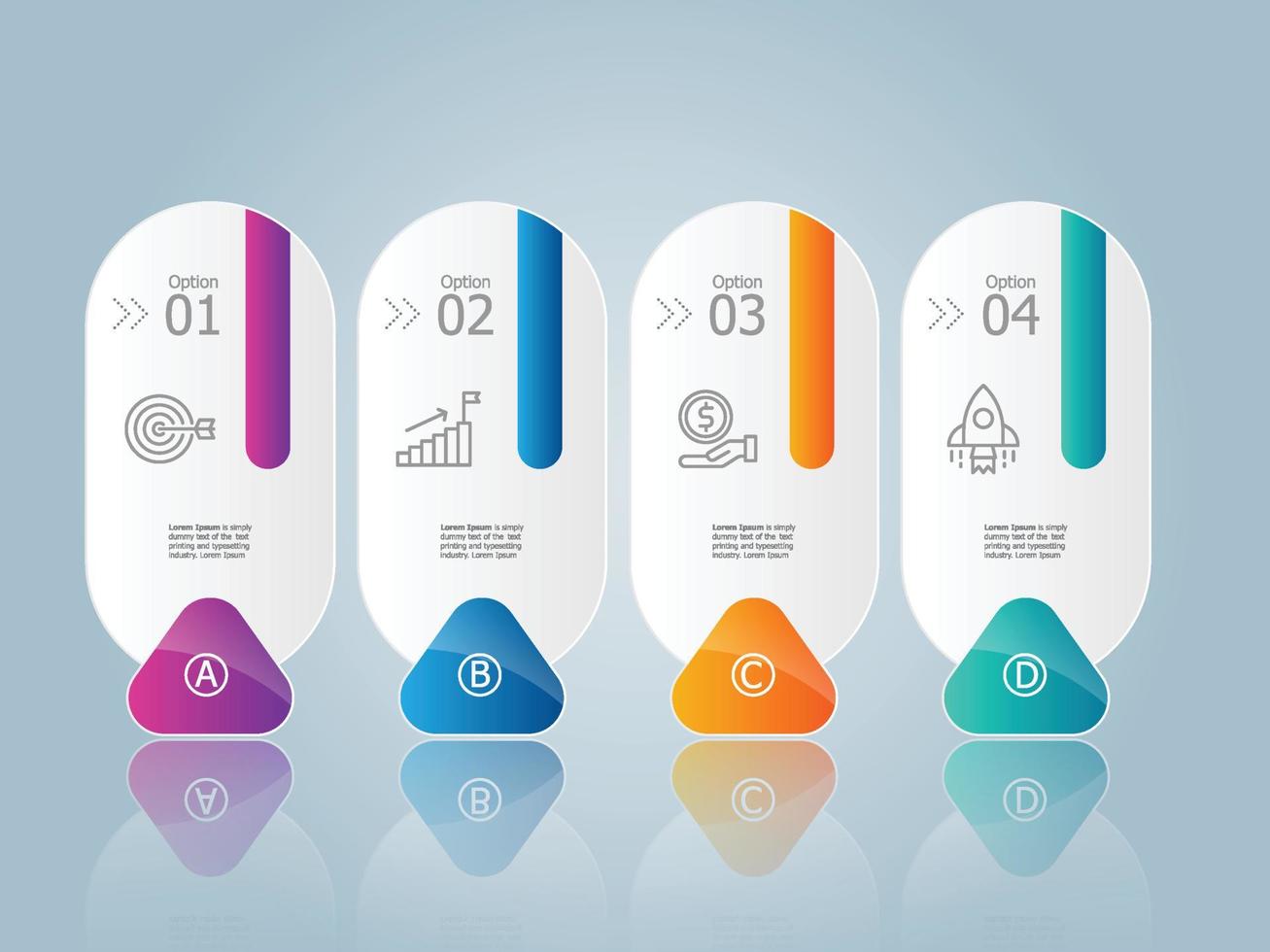 rapporto di presentazione dell'elemento infografica timeline orizzontale con icone di affari vettore