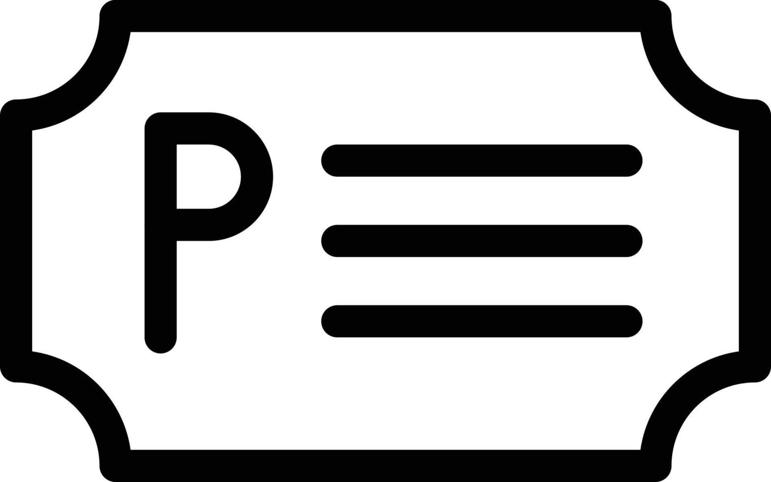 illustrazione vettoriale del biglietto di parcheggio su uno sfondo. simboli di qualità premium. icone vettoriali per il concetto e la progettazione grafica.