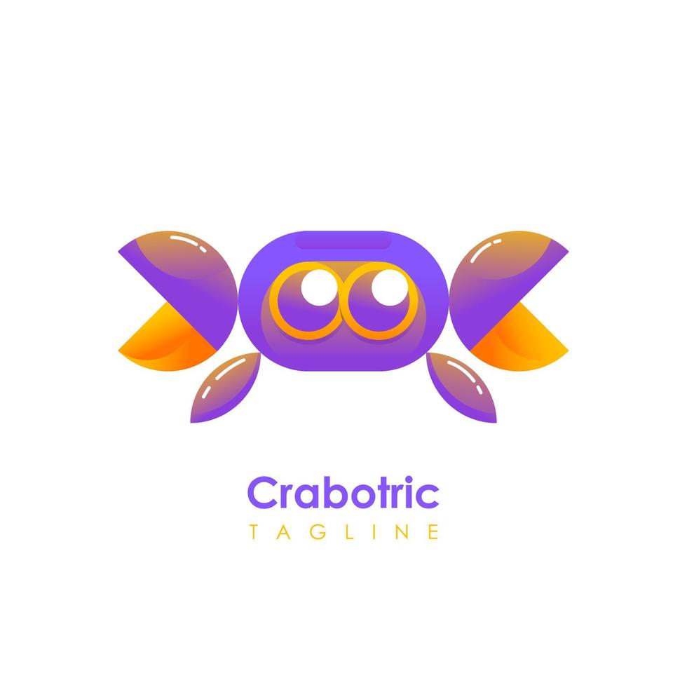 logo metrico del mare crabotric vettore