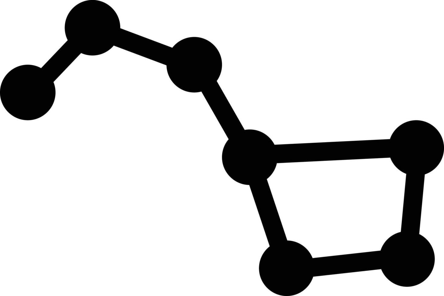 illustrazione vettoriale della costellazione su uno sfondo simboli di qualità premium. icone vettoriali per il concetto e la progettazione grafica.