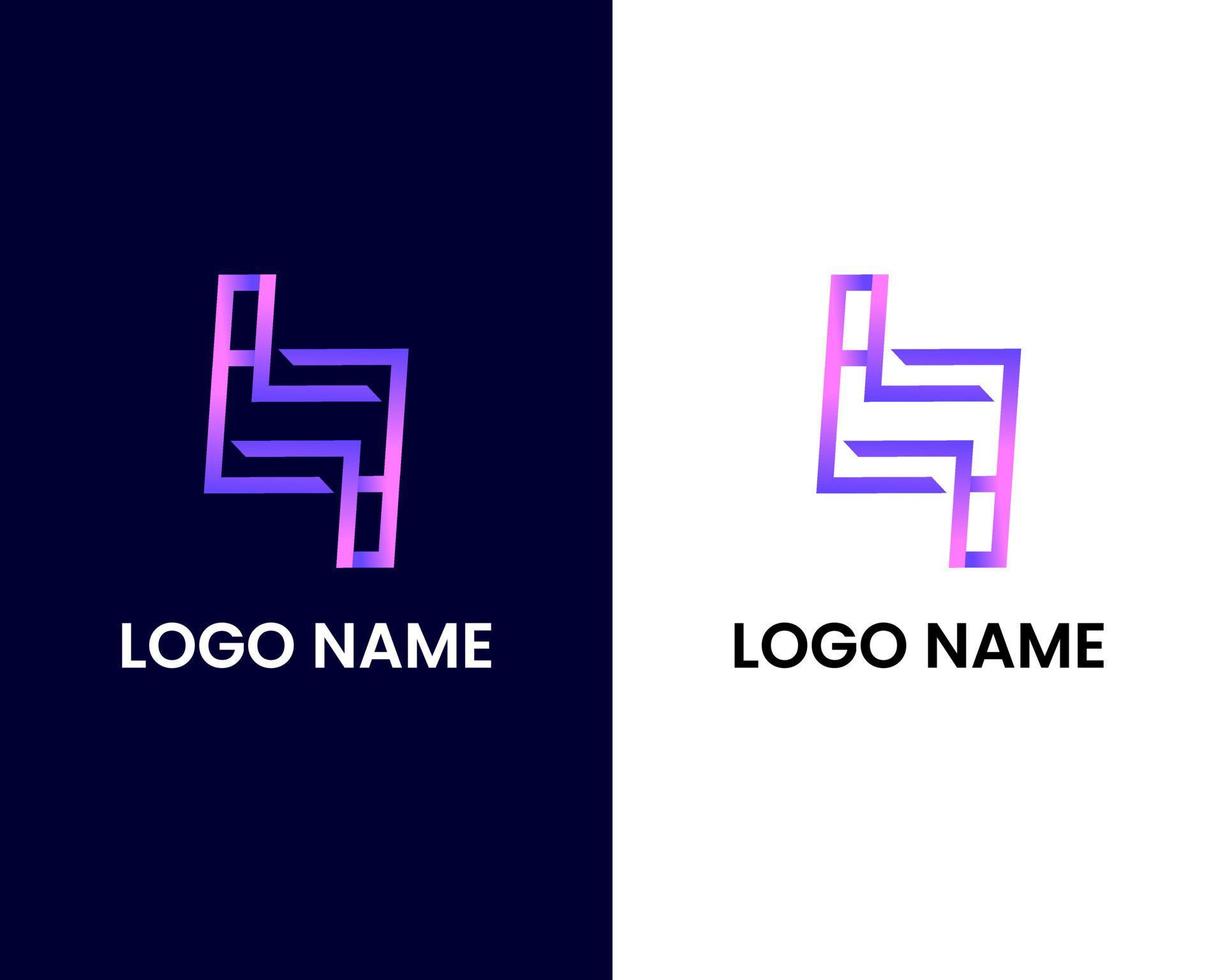 modello di design del logo moderno lettera h vettore