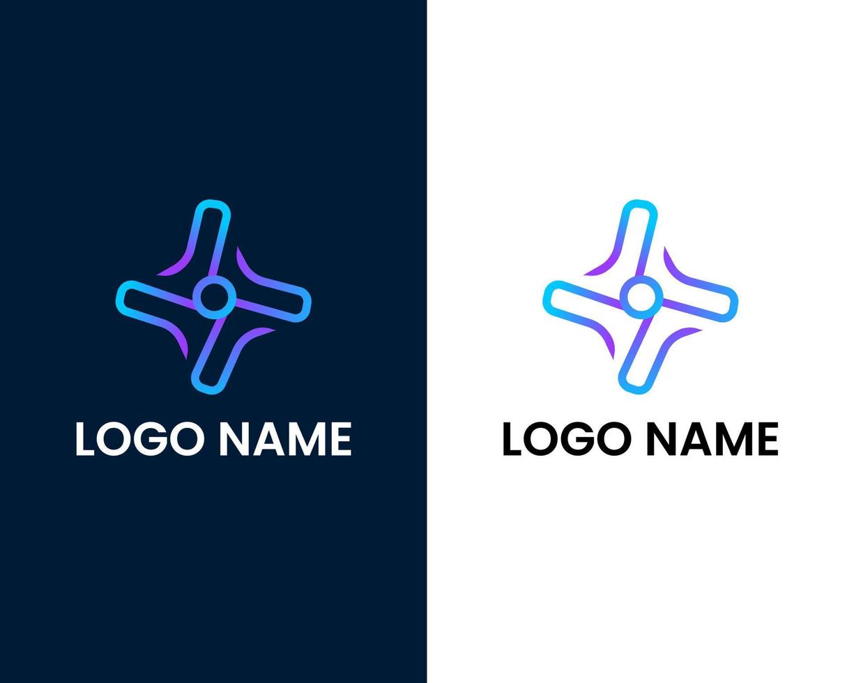 lettera n modello di progettazione logo moderno creativo vettore