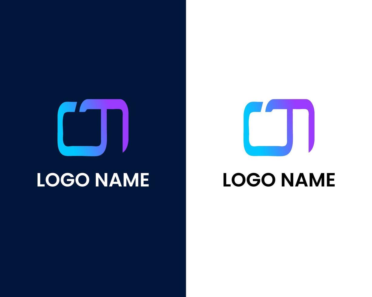 lettera o e t modello di progettazione logo moderno creativo vettore