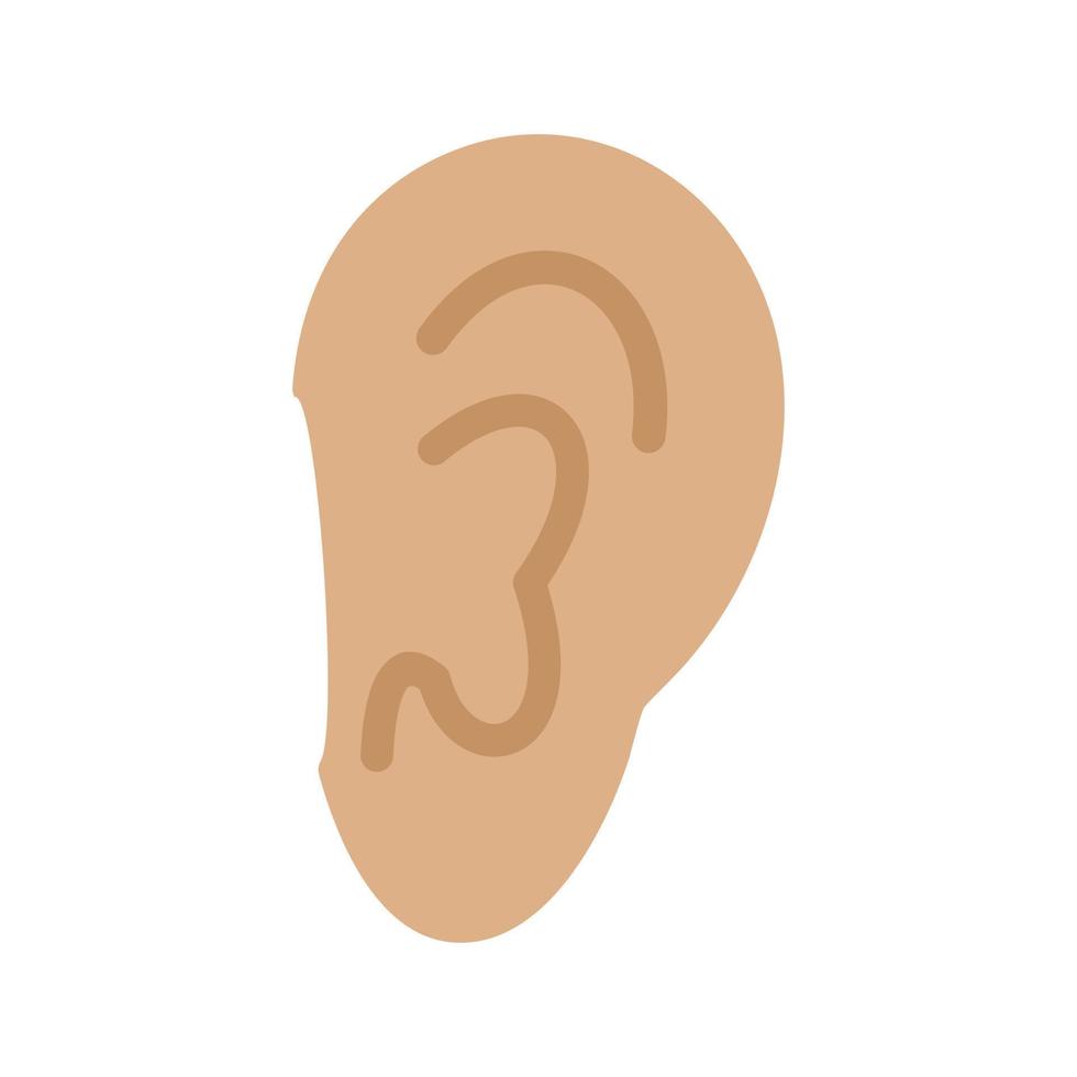 icona della linea dell'orecchio vettore