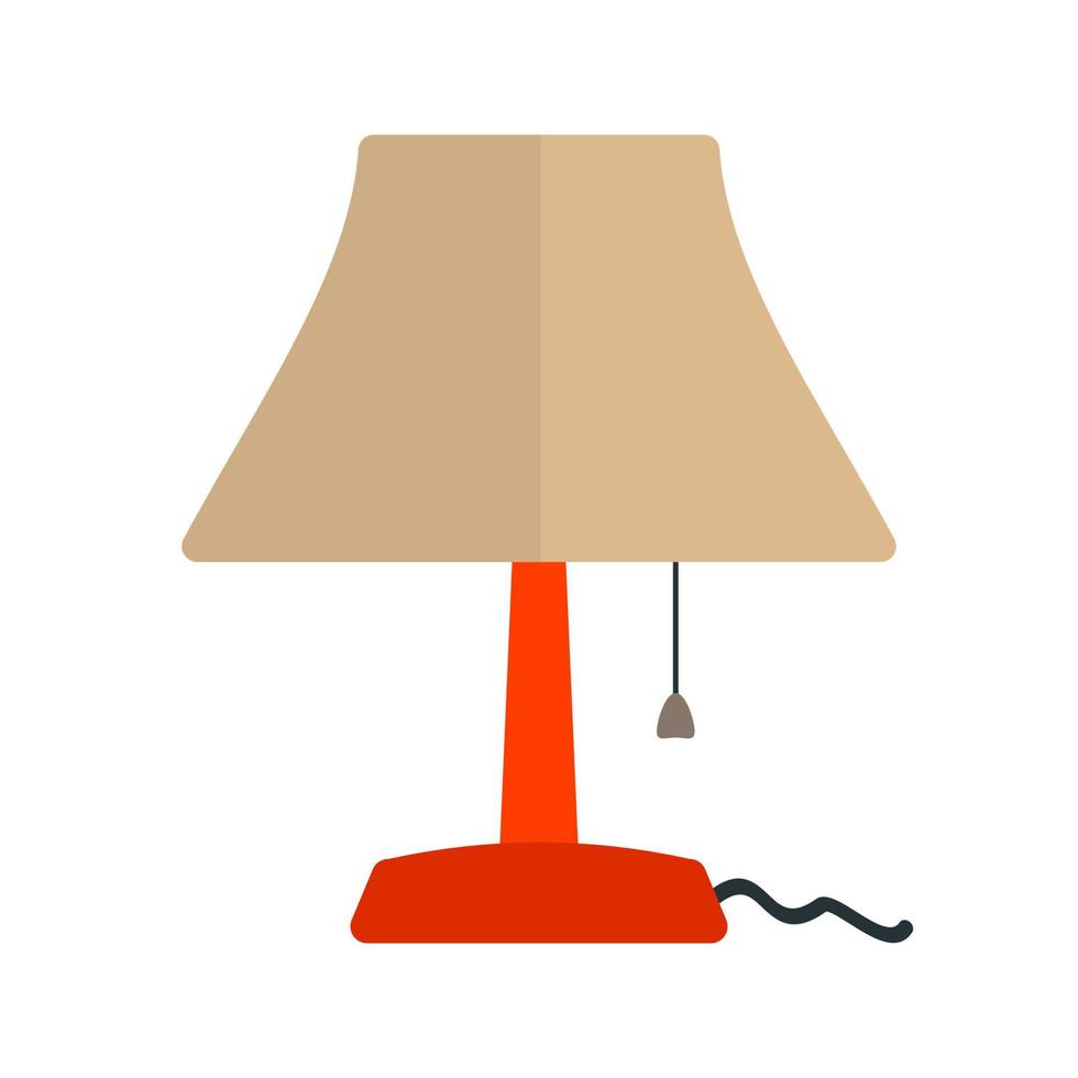 icona della linea della lampada da tavolo vettore