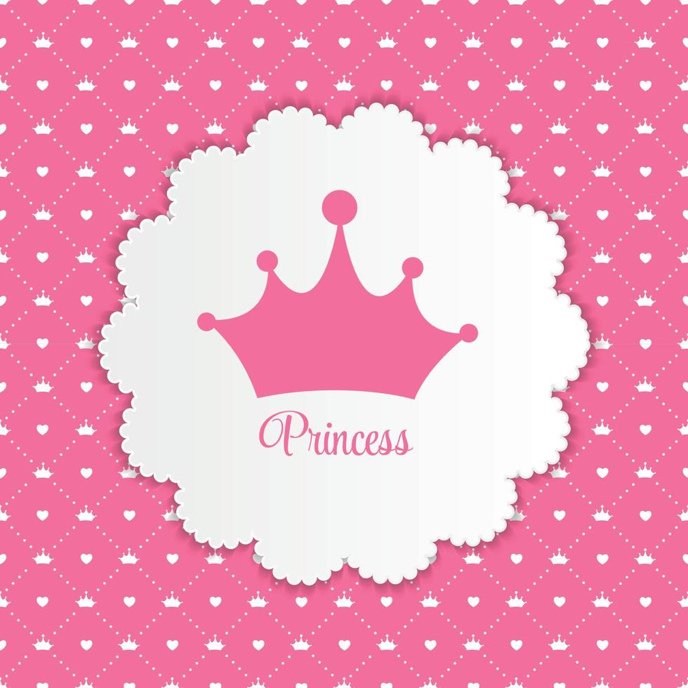 sfondo principessa con illustrazione vettoriale corona