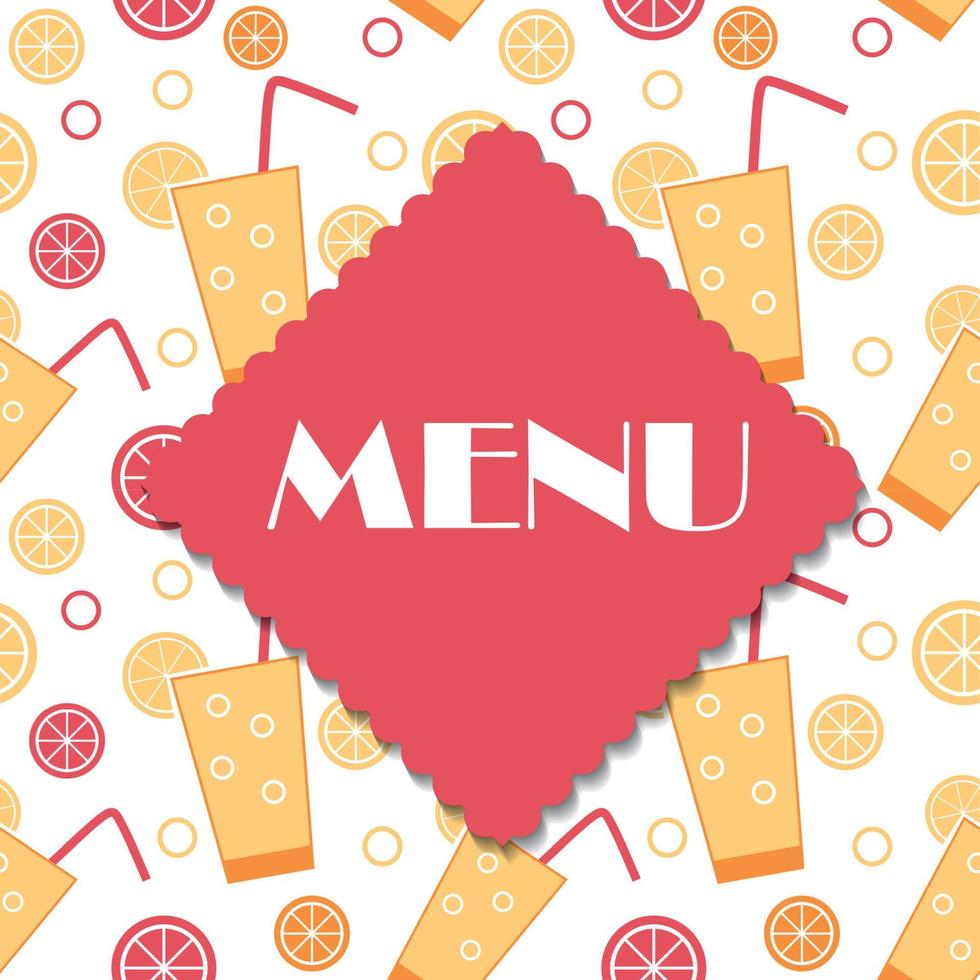 illustrazione vettoriale del modello di menu del ristorante