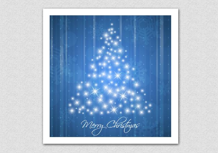 Fondo scintillante blu di vettore dell'albero di Natale