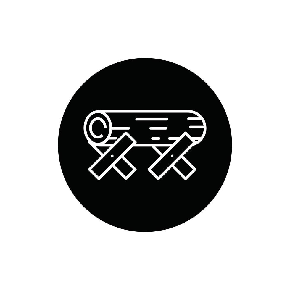 vettore di legno di registro per la presentazione dell'icona del simbolo del sito Web