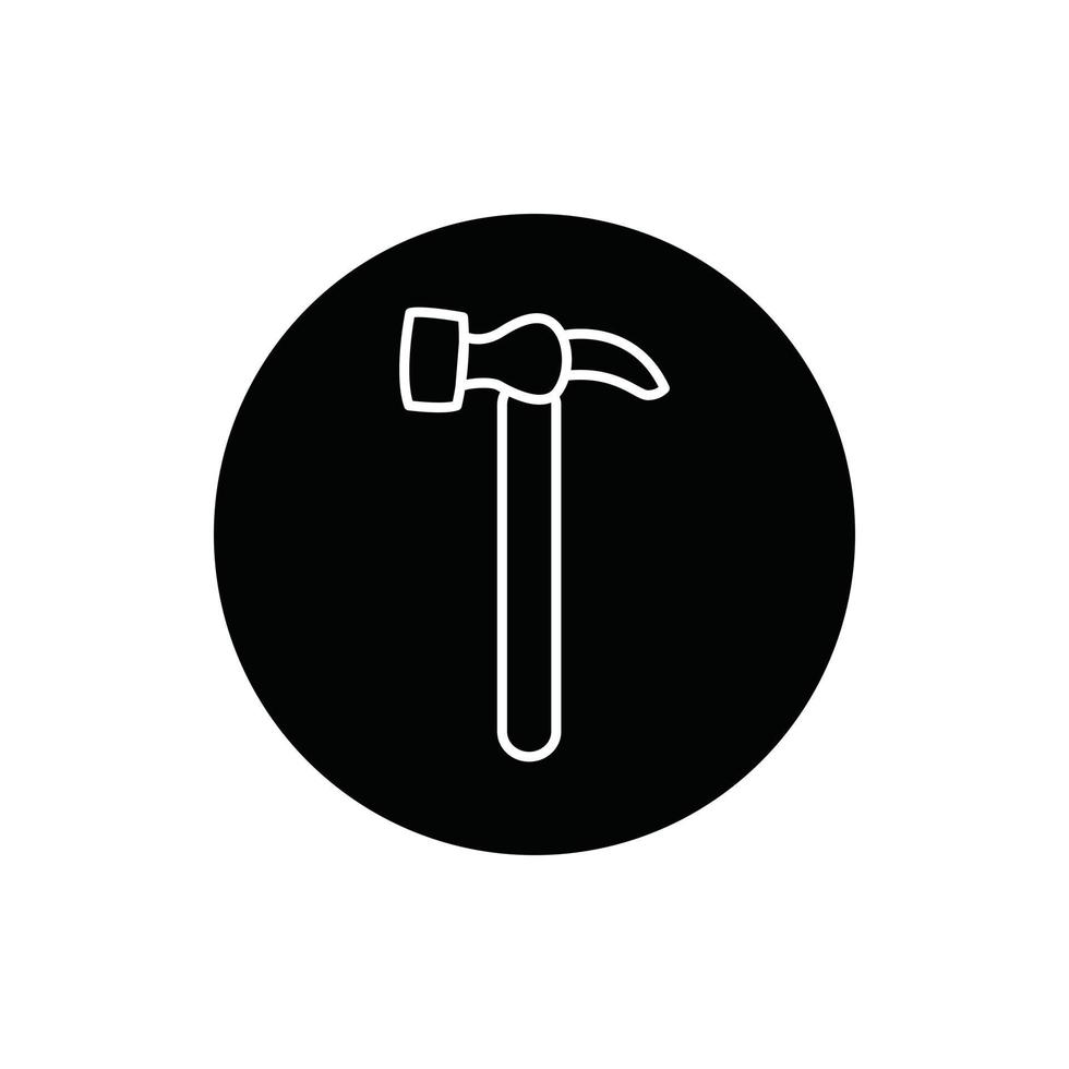 vettore martello per la presentazione dell'icona del simbolo del sito Web