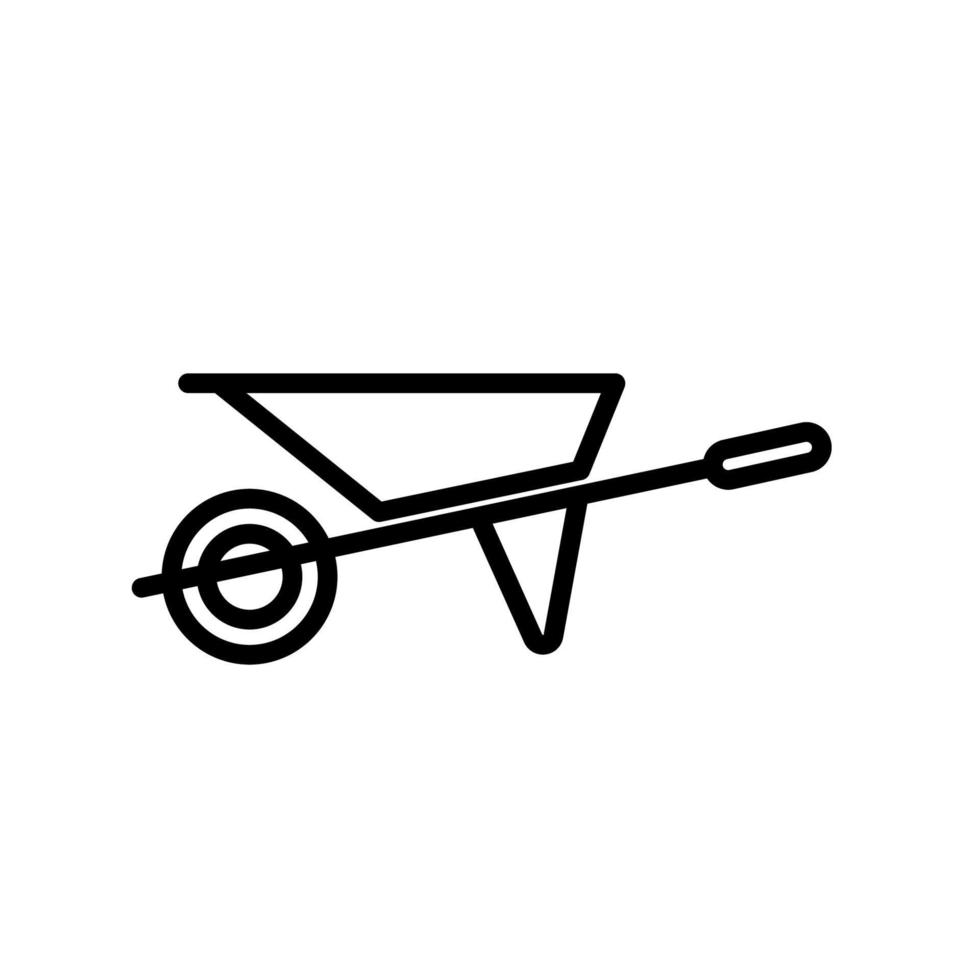 illustrazione grafica vettoriale dell'icona della carriola