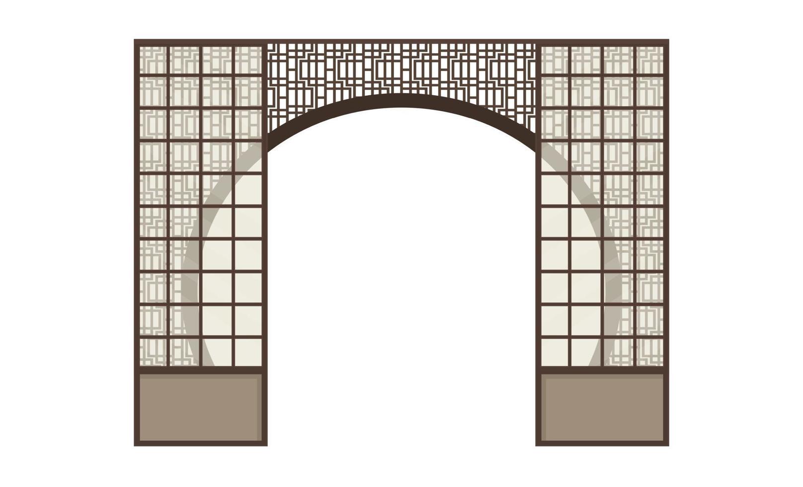 shoji, porta scorrevole tradizionale giapponese. illustrazione vettoriale