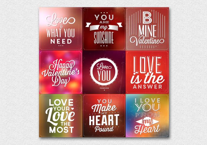 Blurry Valentine's Day Vector Backgrounds