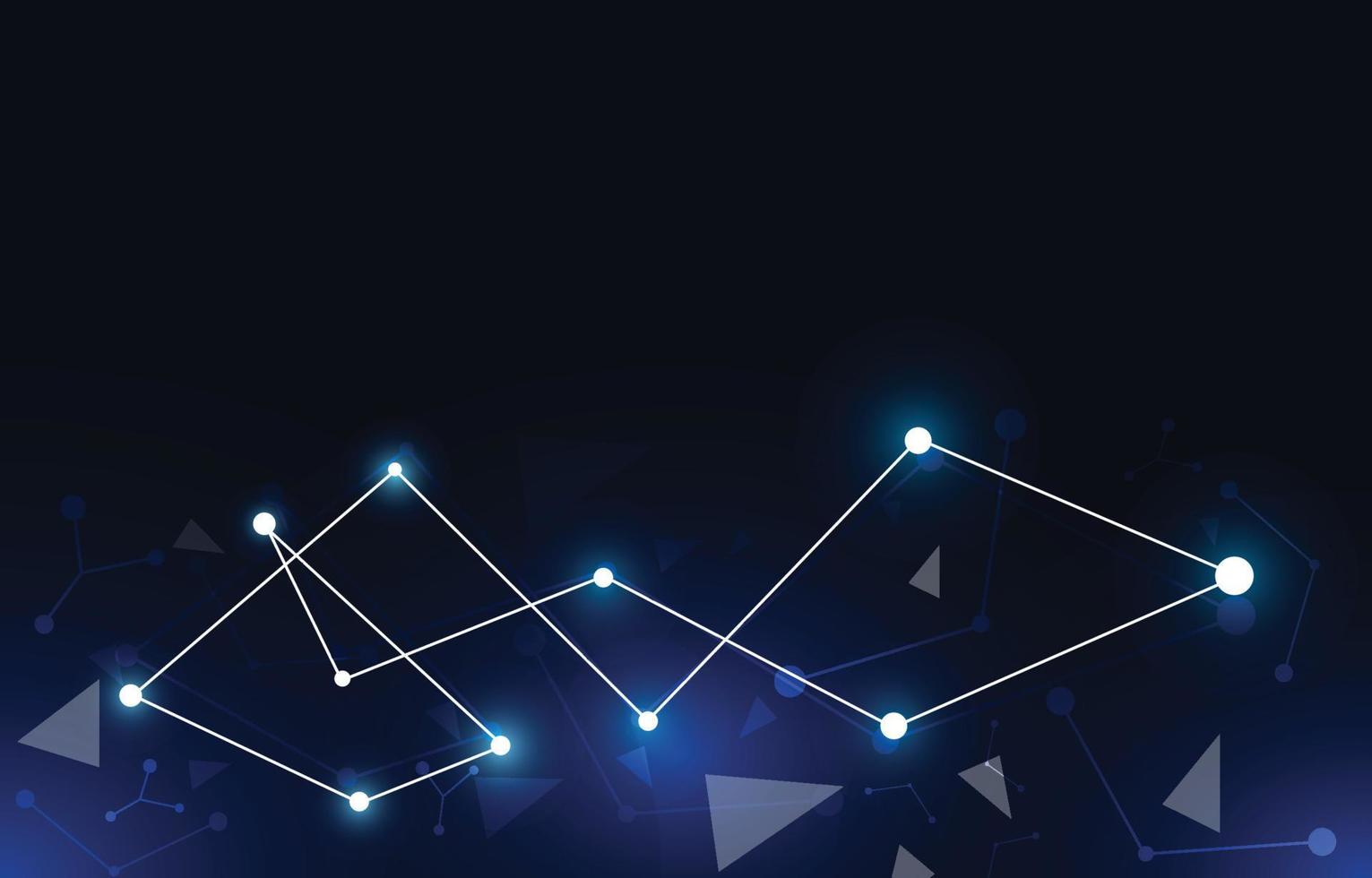 circuito di collegamento punti e linee.sfondo astratto.tecnologia delle molecole con forme poligonali, struttura di connessione. visualizzazione di grandi dati, design futuristico di illustrazione vettoriale