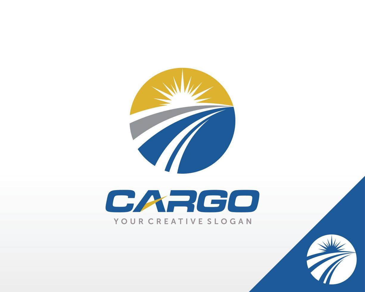 design del logo del camion. consegna espressa veloce e vettore di progettazione del logo logistico