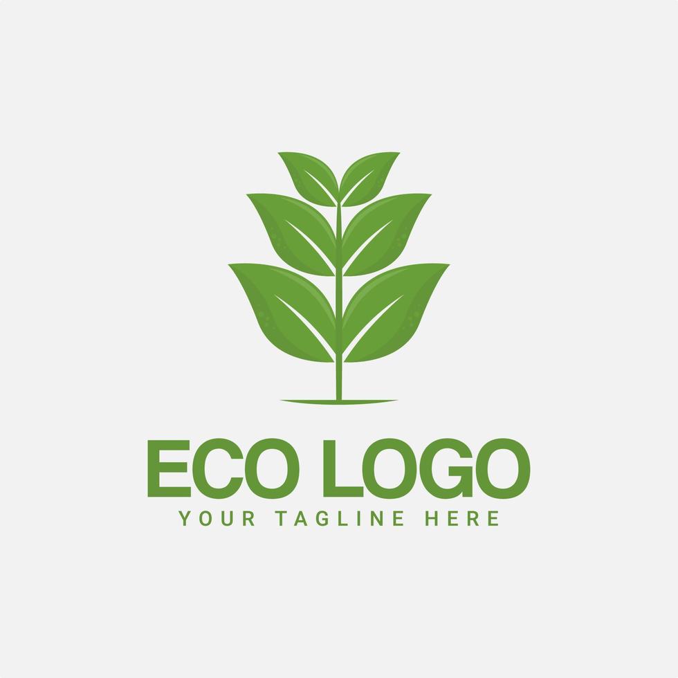 design del modello di logo ecologico verde vettore