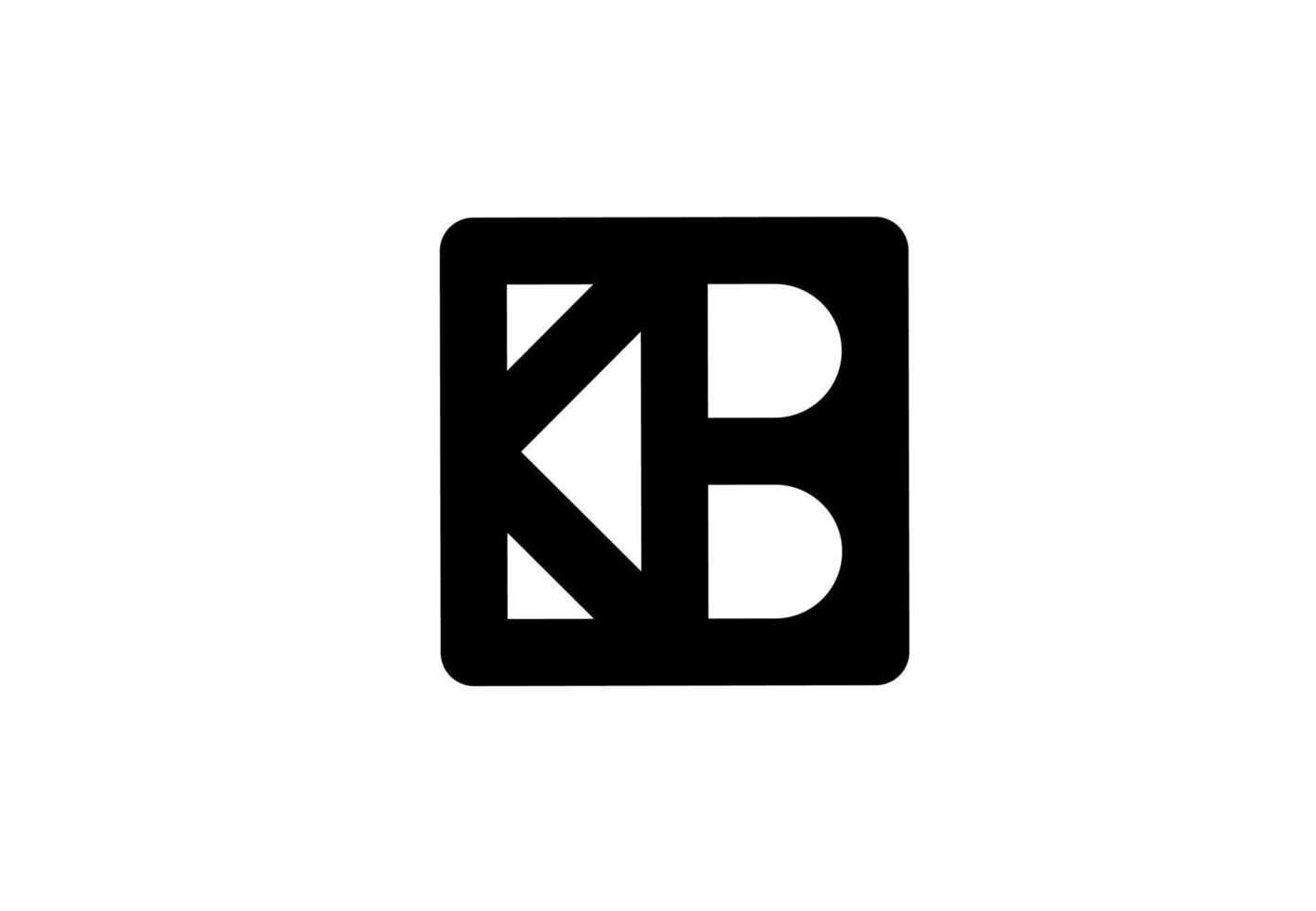 kb bk kb lettera iniziale logo vettore