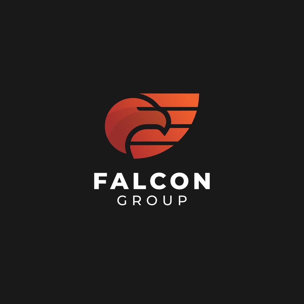 logo dell'illustrazione dell'aquila del falco vettore
