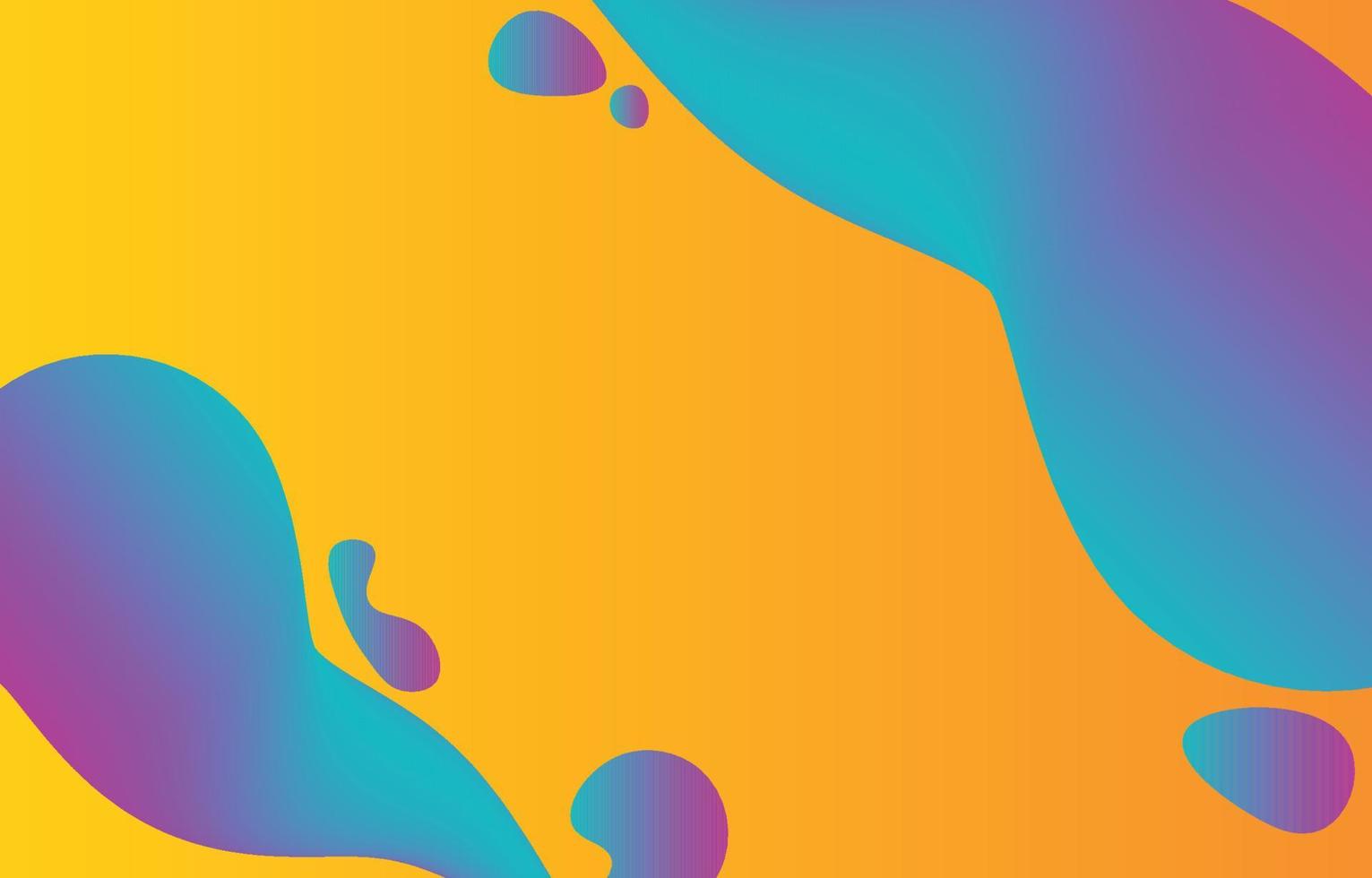 onde liquide blu e gialle. forme libere geometriche con forme di flusso 3d sfumate. sfondo astratto fluido moderno vettore
