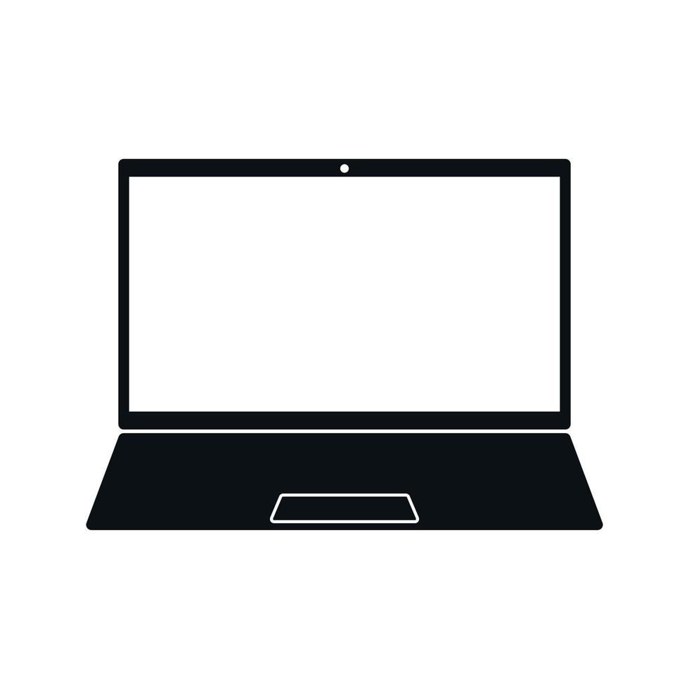 laptop icona vettore stile piatto nel design moderno su sfondo bianco