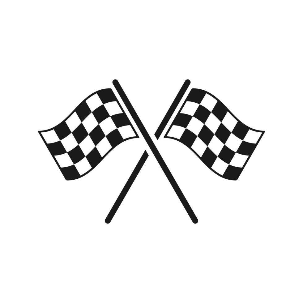 icona della bandiera di gara. Avvia icona illustrazione vettoriale isolato su sfondo bianco