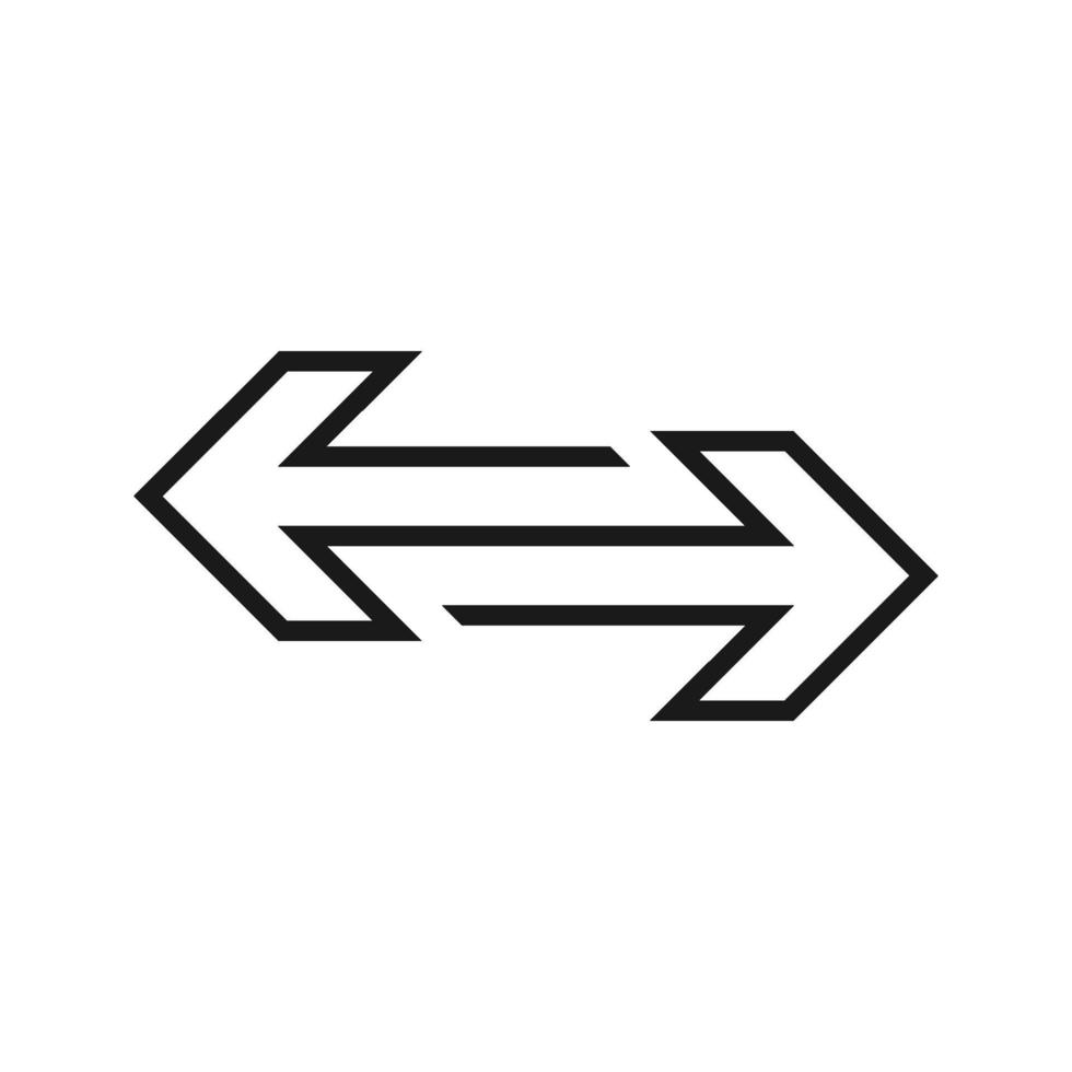 frecce contorno icona vettore stile lineare design moderno