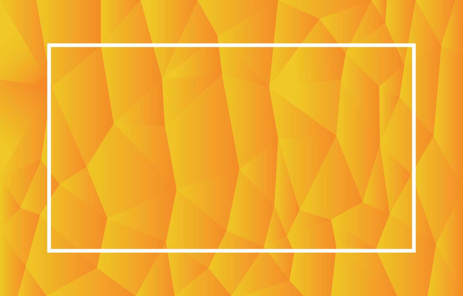 cornice bianca e sfondo astratto di forma triangolare geometrica a basso poligono giallo brillante, illustrazione vettoriale, stile minimal vettore