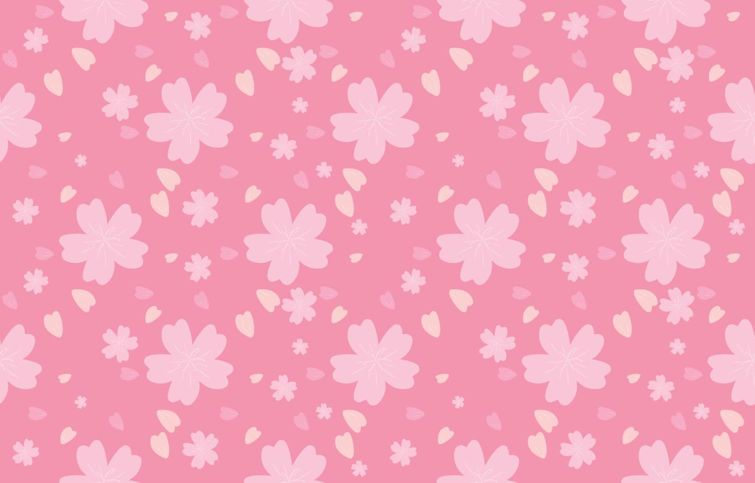 motivo senza cuciture di sakura, motivo in tessuto rosa delicato, vettore di illustrazione del petalo di primavera.