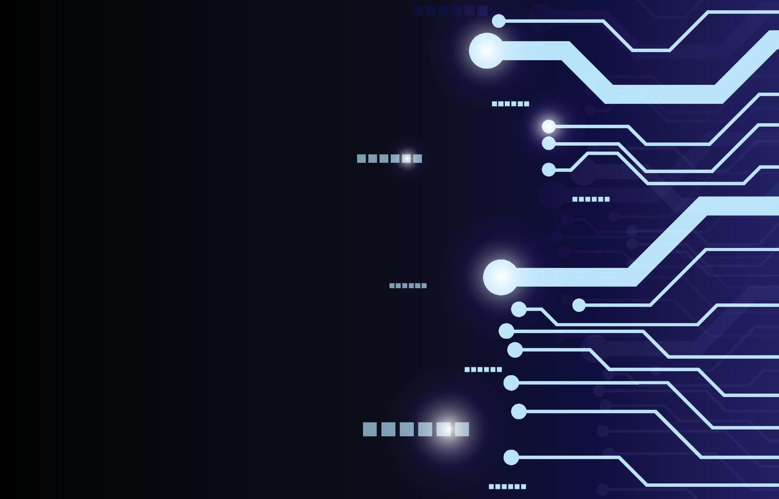 circuito di collegamento punti e linee.sfondo astratto.tecnologia delle molecole con forme quadrate, struttura di connessione. visualizzazione di grandi dati, design futuristico di illustrazione vettoriale